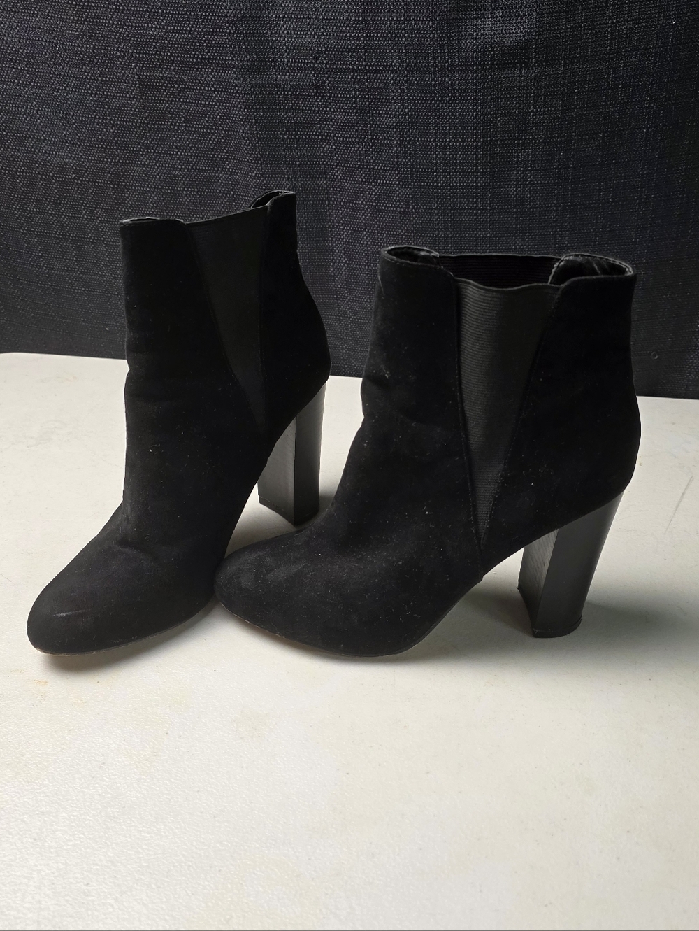 Womens ALDO Black High Chunky Heel Ankle Boots Size 7